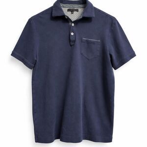 Tahari Men's Navy and Blue Polo-shirt Medium